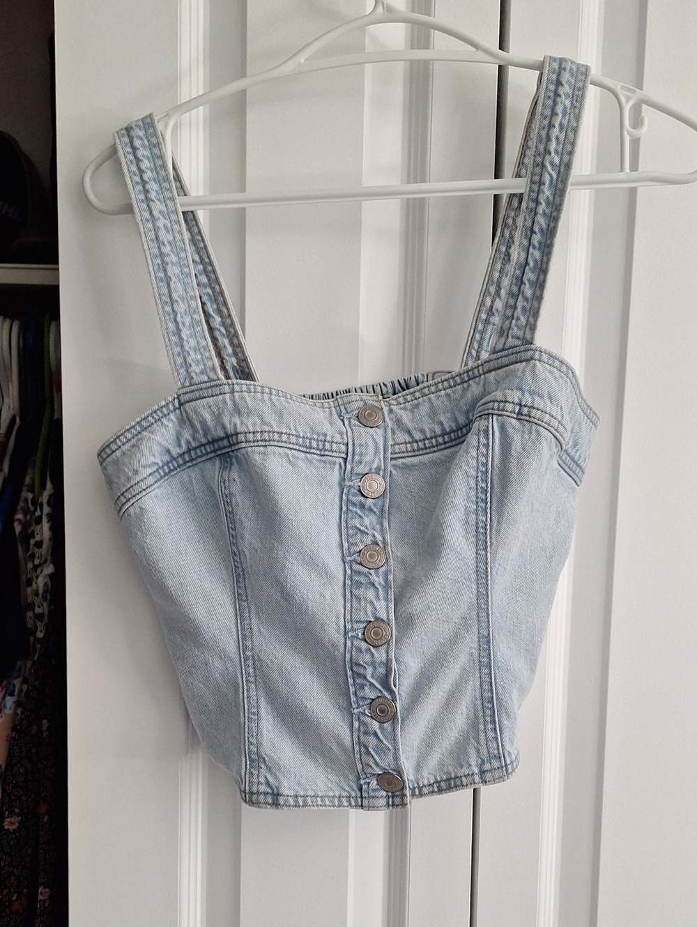 Levi's Light Blue Denim Crop Top
